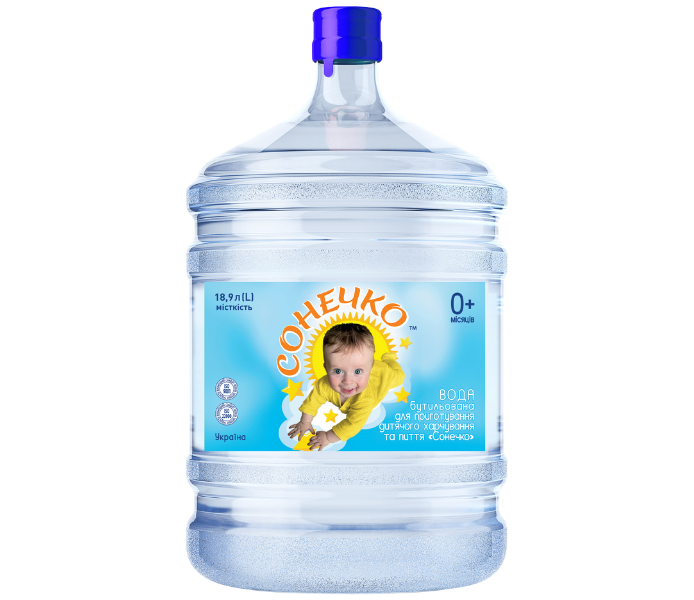 Вода бутильована для приготування дитячого харчування та пиття «Сонечко» 18,9 л.